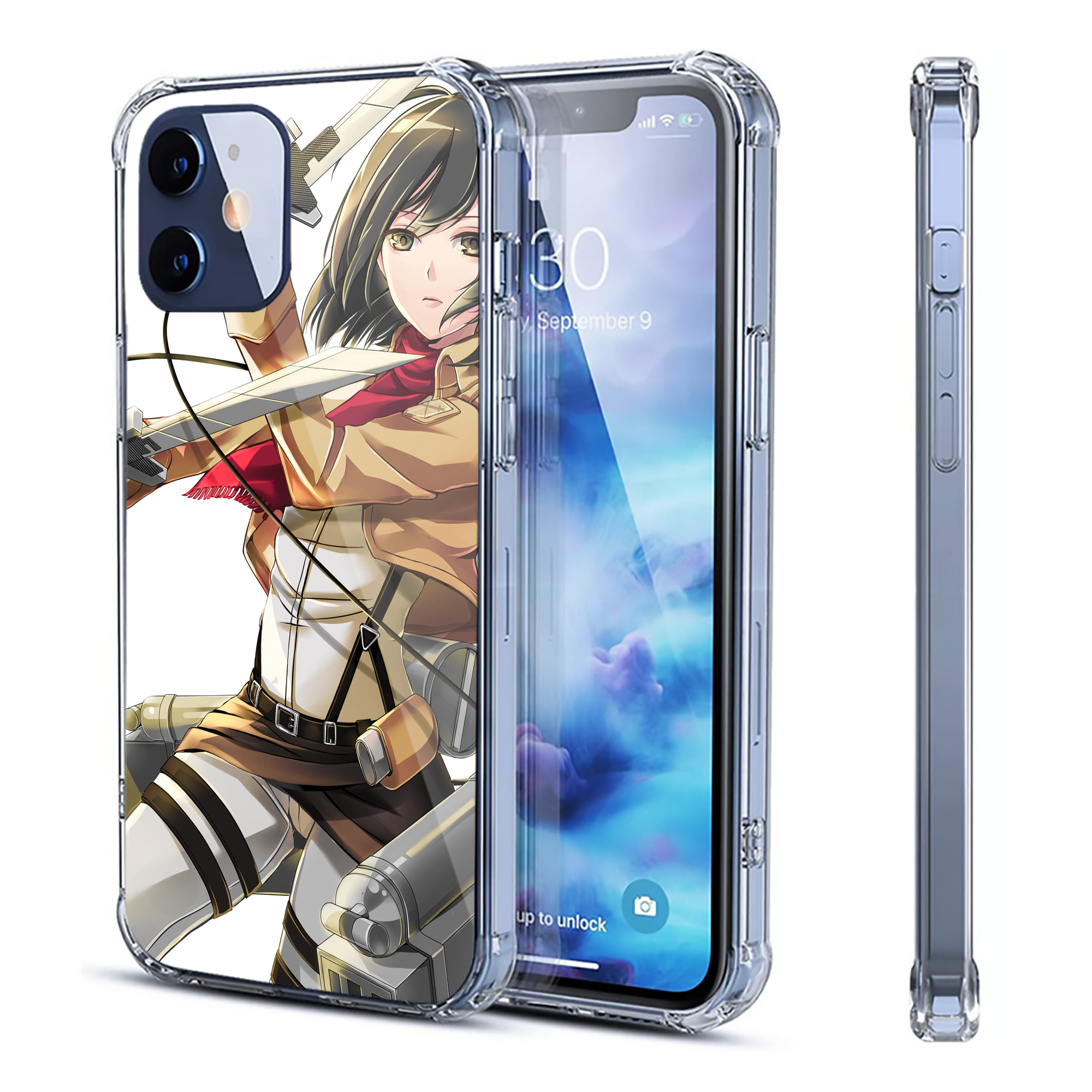 （画像用） 進撃の巨人 Attack on Titan 【iPhone 12シリーズ対応】透明スマホケース（クリアソフトケース）